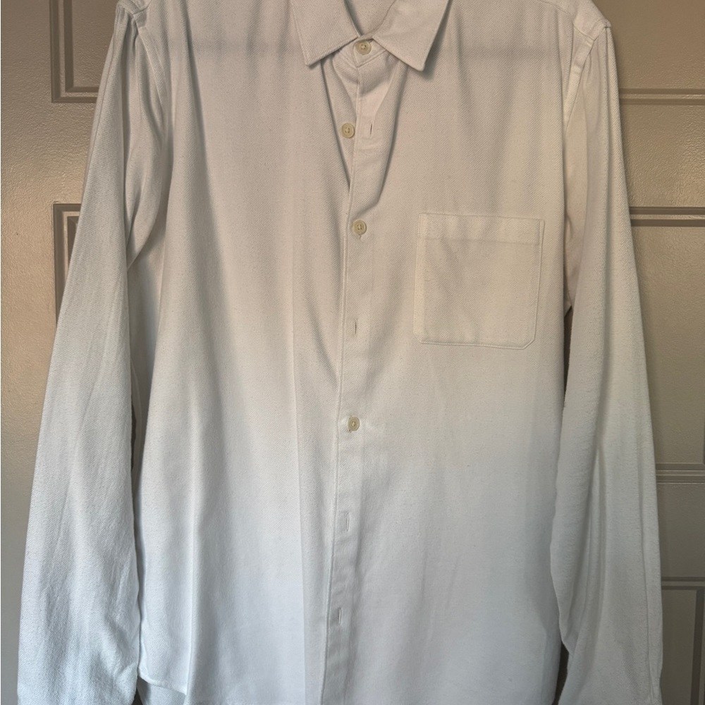 Theory White Casual Button Down Shirt
